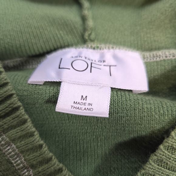 Ann Taylor LOFT Pullover Brushed Cotton Pullover Sweater Women's Size M - Picture 4 of 6